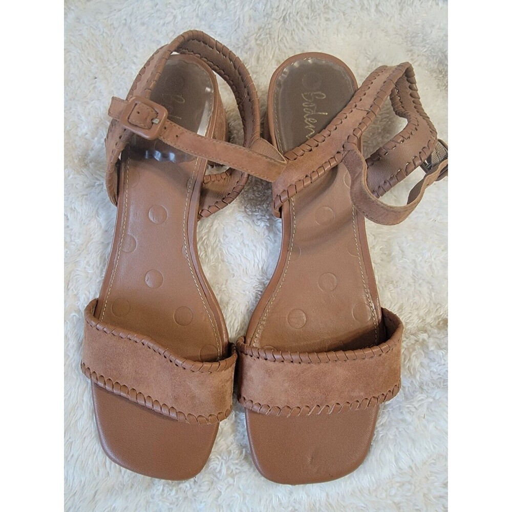 Boden Block‎ Heel Suede Sandals Size 40 US Size 9 Brown